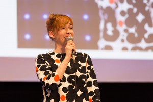 Linda Liukas onstage at NEST 2016