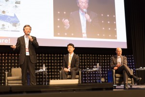 Professor Kenzo Nonami of Chiba University (left)