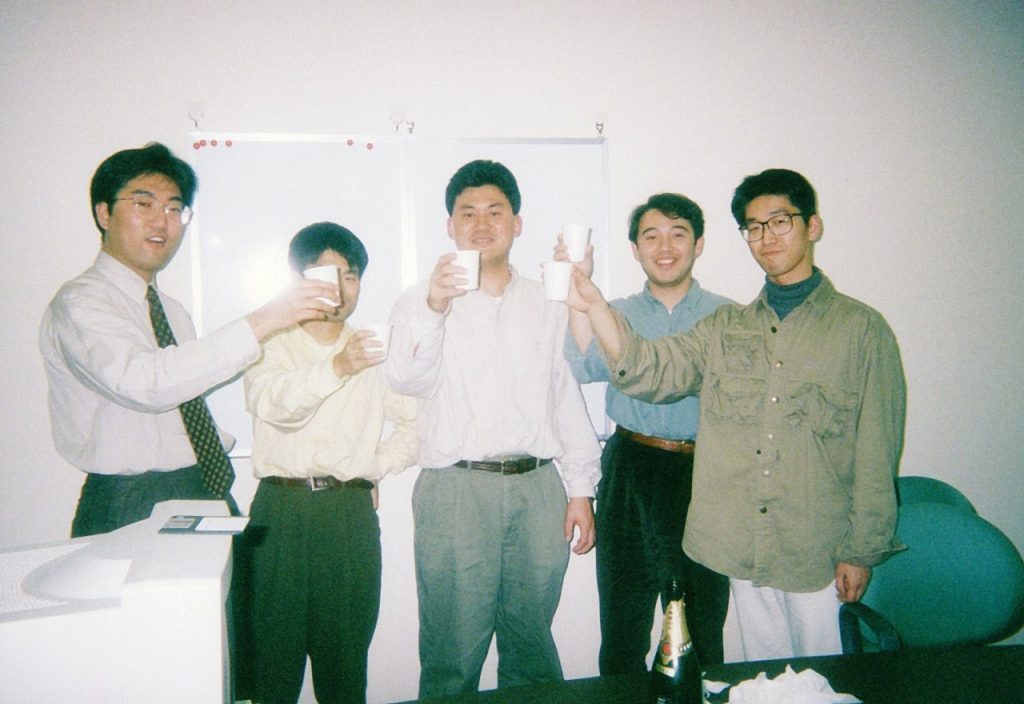 Hiroshi "Mickey" Mikitani shares an early Rakuten milestone with fellow founding members - Rakuten's founding story