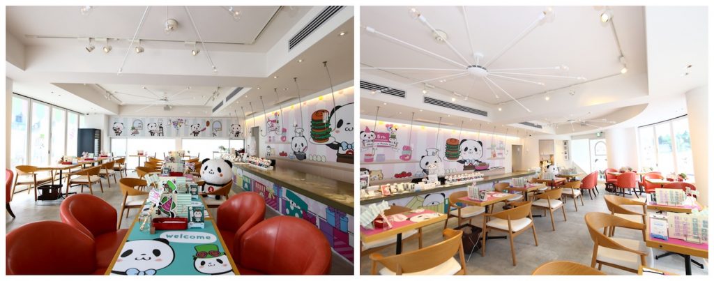 Rakuten's Pop-up Panda cafe features an intensely instagenic interior.