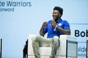 “We’re just as close with the people who sell tickets as we are with the coaches. We hang out with the people in the front office and have lunch with them. We’re all a big family,” explained Warriors Forward Jordan Bell.