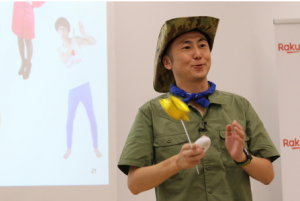 Data expert Jun Shimizu in his signature “Trend Hunter” attire.