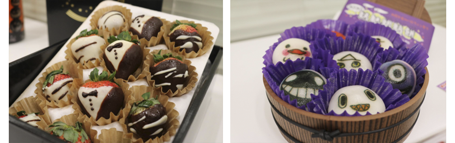Shoppers are snapping up spooky strawberries and ghostly mochi on Rakuten Ichiba.