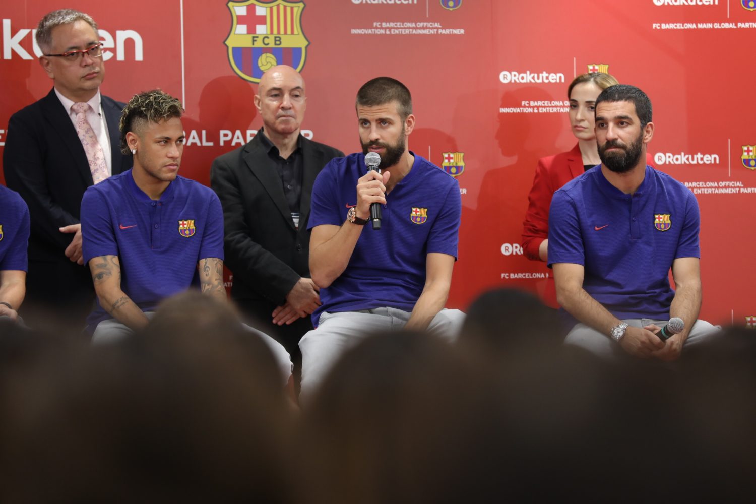 FC Barcelona stars Messi, Neymar and Pique put on a show at Rakuten ...