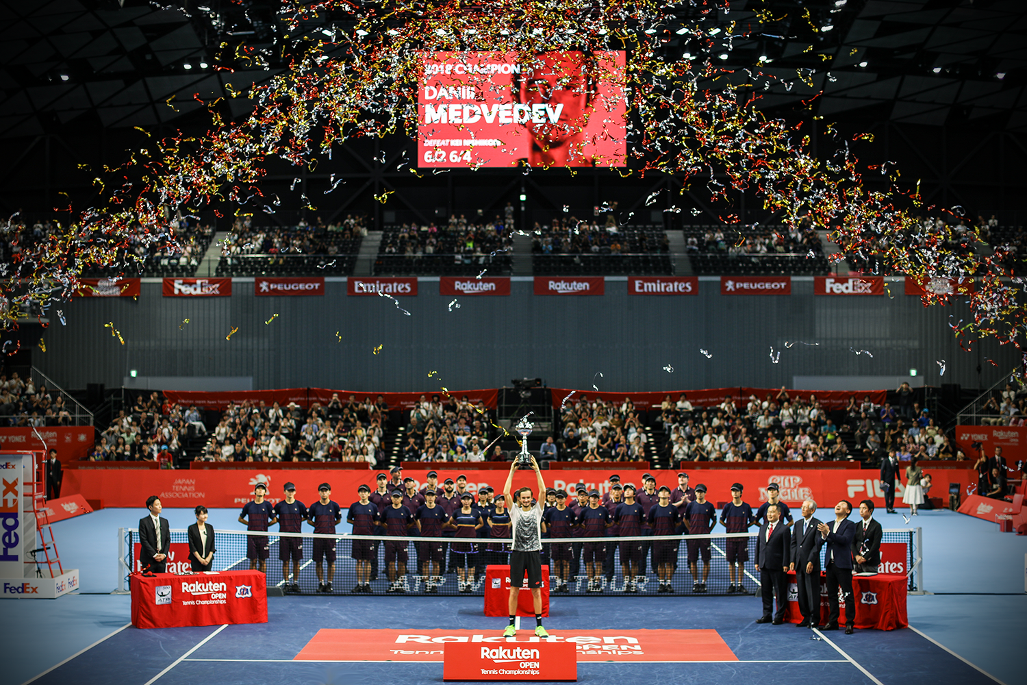 Rising Star Medvedev Powers Past Hometown Hero Nishikori to Claim Rakuten Open Championship