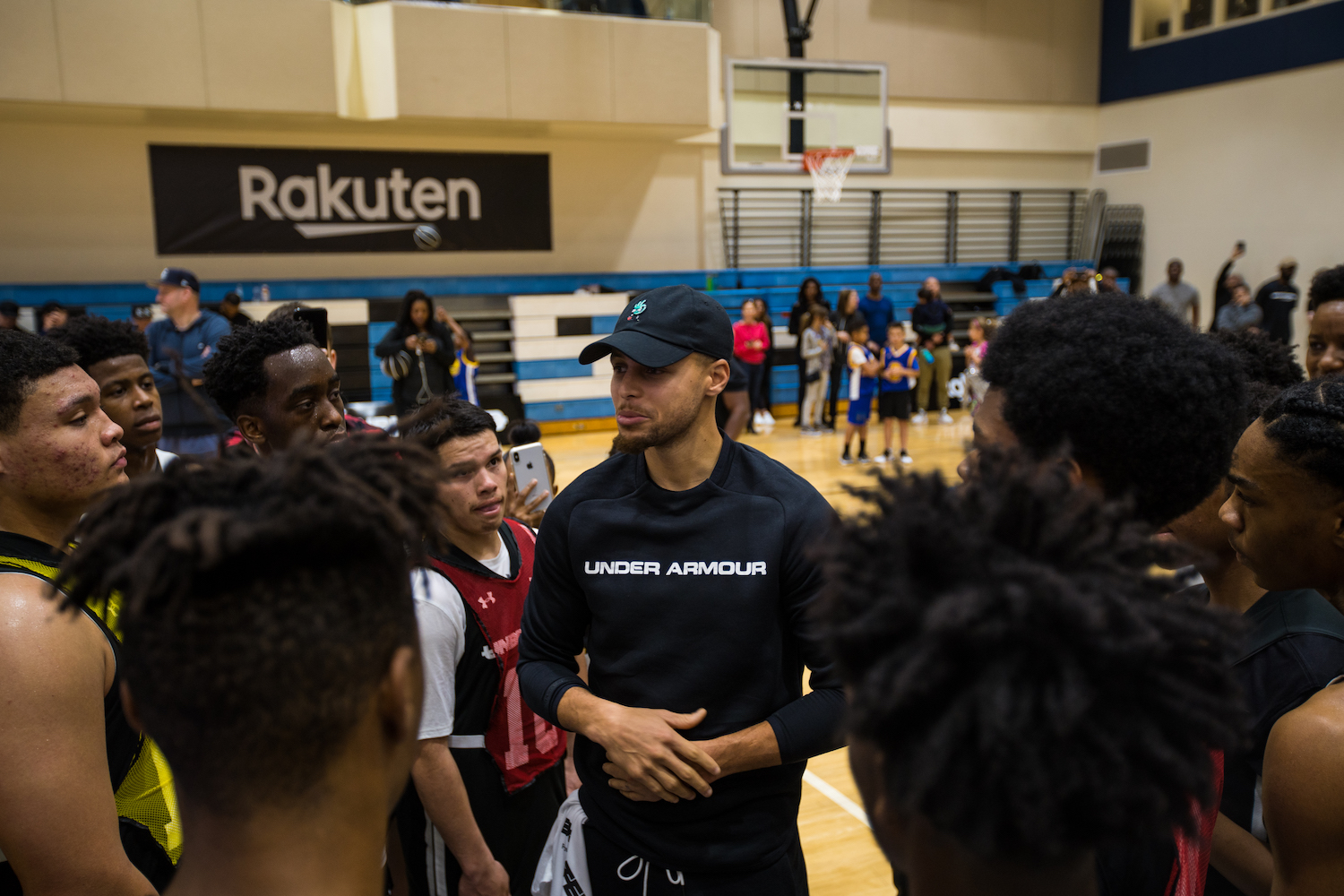 Stephen Curry and Brandon Payne kick off the Underrated Tour Powered by Rakuten in Los Angeles