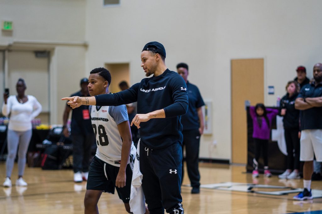 Alongside Curry, players were shown how to approach drills, seeing the entire court and putting themselves in the best position to be effective.