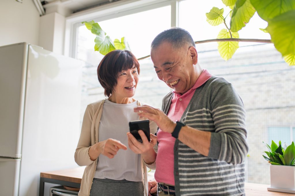 Over half of Japanese people in their 60s own smartphones as of 2018.