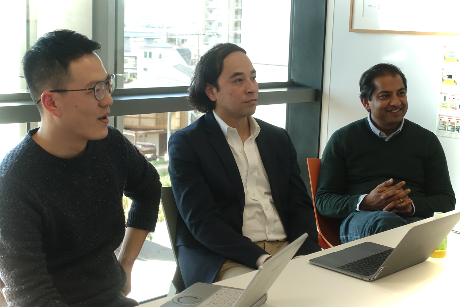 Tianyu Li (left) from Rakuten Institute of Technology, Hiroki Mizokami (center), from Rakuten’s AIris Science Team, and Ashish Pandey (right) senior vice president of Data Science Products at Rakuten USA explain how AIris helps brands find new customers they never knew existed.