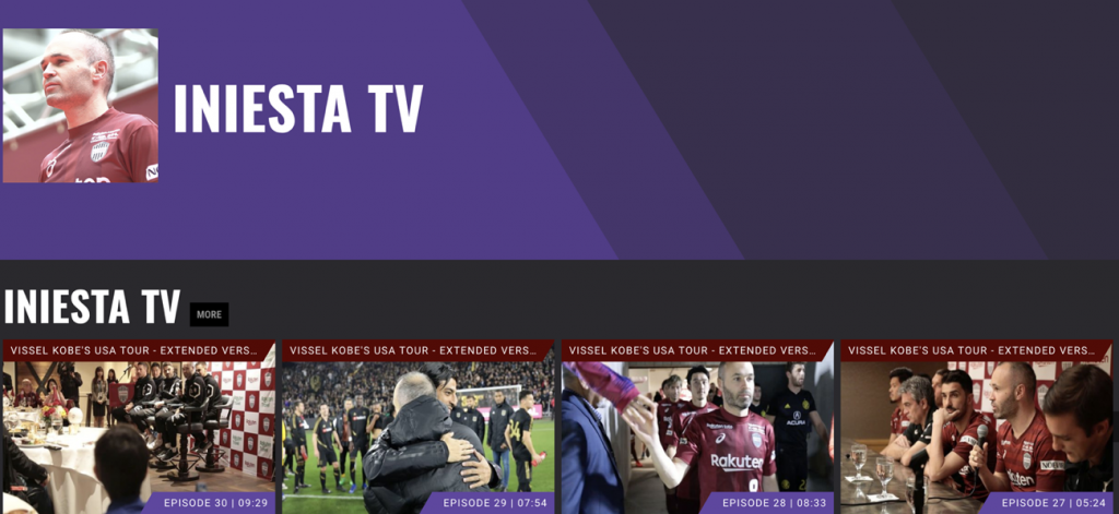 Iniesta TV takes fandom to the next level with an exclusive behind-the-scenes look at Iniesta’s life as a soccer superstar in Japan.