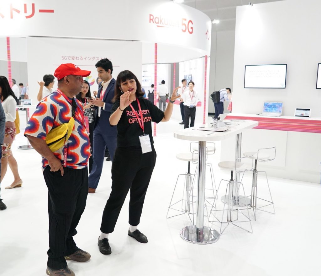 The 5G tech area not only attracted conference attendees — it drew speakers as well. AirAsia Group CEO Tony Fernandes, who shared the stage with Rakuten CEO Mickey Mikitani on day two of the event, dropped by several of the techiest booths to learn more about how the company is leveraging cutting edge technology to empower its members.