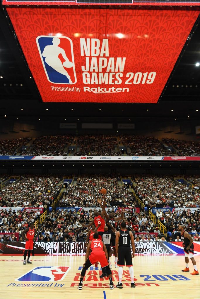 Game one tips off in the first NBA action in Japan since 2003.