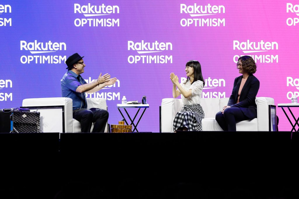 Marie Kondo (center) insists that Kondo insists that the KonMari Method™ isn’t just about throwing things away but holding on to what sparks joy.