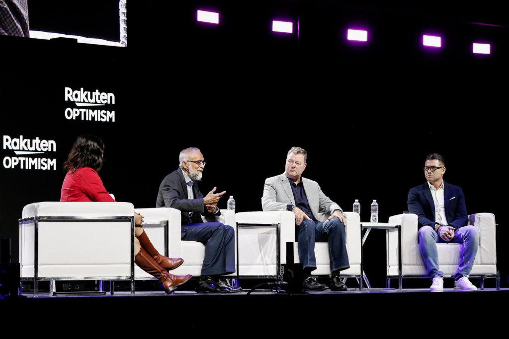 Executives from Cisco, Intel, Altiostar Rakuten Mobile shared their vision for the 5G era on stage at Rakuten Optimism 2019 in San Francisco.